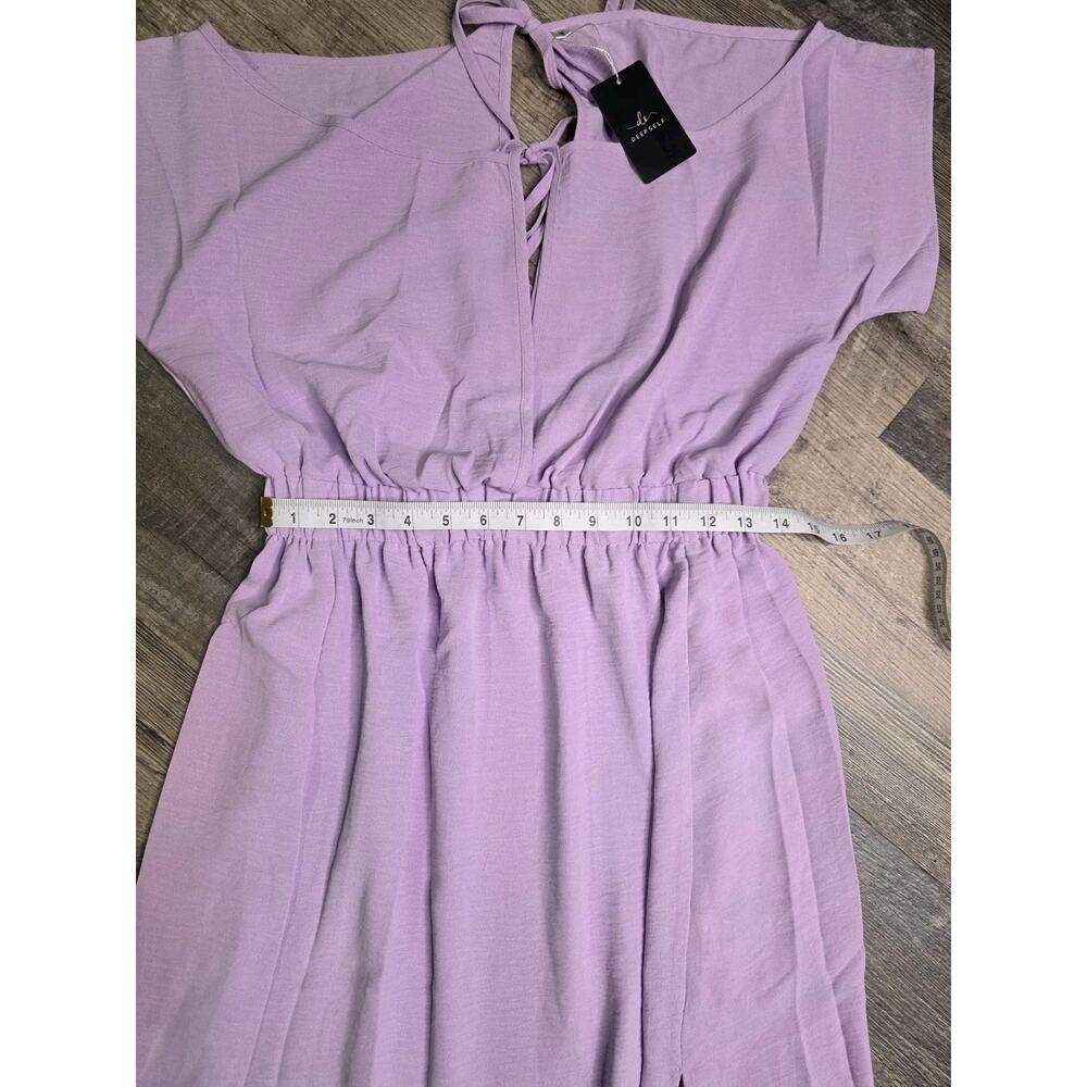 DEEPSELF Womens Size S Lavender Purple Maxi Dress Open Back Front Slit NWT - Picture 4 of 8